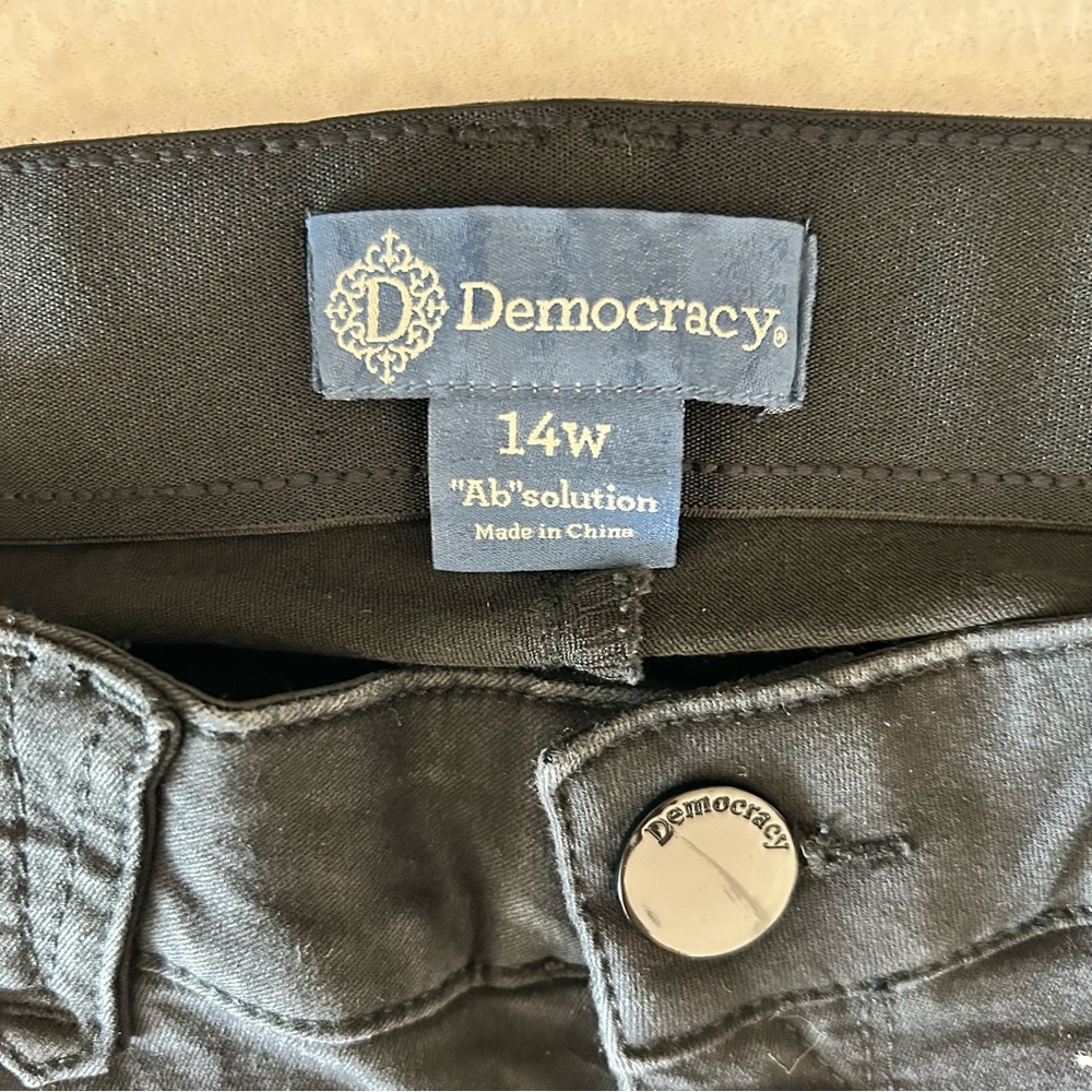 Democracy Jegging Jeans Women's Plus Size 14W Black Denim Stretch Booty Lift - Picture 7 of 11